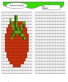 okul öncesi çocuklar Pixel çalışma sayfaları